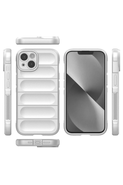 Newface iPhone 15 Kılıf Optimum Silikon - Krem resmi