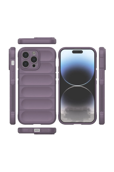 Newface iPhone 15 Pro Kılıf Optimum Silikon - Mor resmi