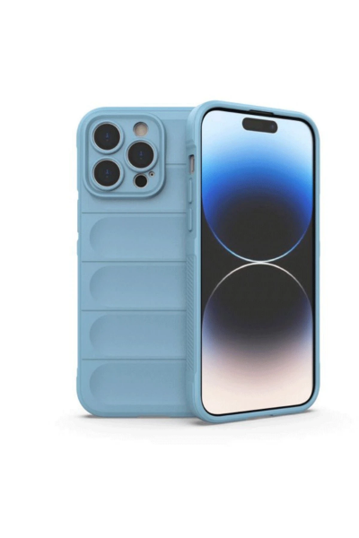 Newface iPhone 15 Pro Max Kılıf Optimum Silikon - Sky Blue resmi