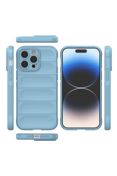 Newface iPhone 15 Pro Max Kılıf Optimum Silikon - Sky Blue resmi