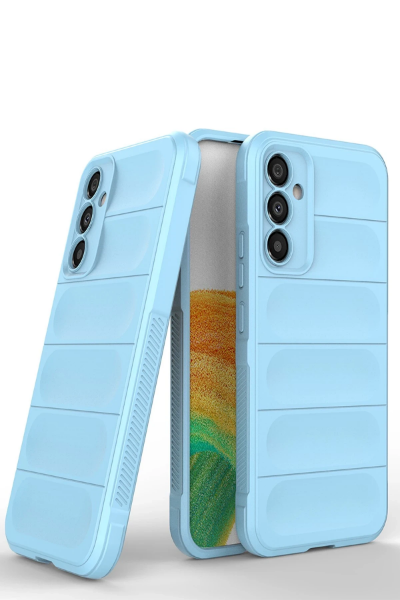 Newface Samsung Galaxy M34 5G Kılıf Optimum Silikon - Sky Blue resmi