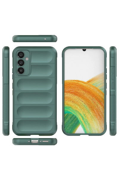 Newface Samsung Galaxy A15 4G Kılıf Optimum Silikon - Koyu Yeşil resmi