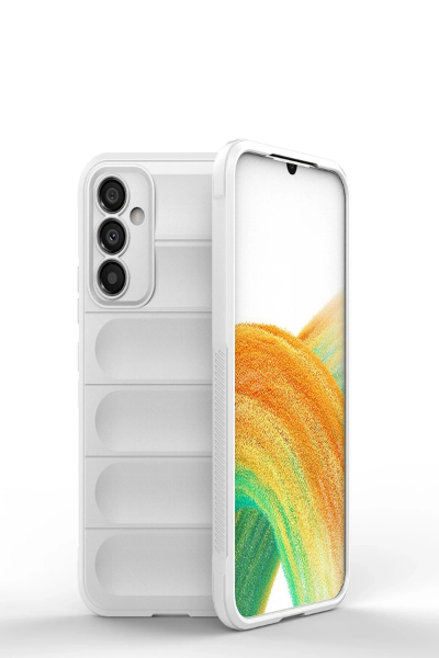 Newface Samsung Galaxy A15 4G Kılıf Optimum Silikon - Krem resmi