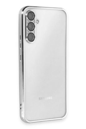 Newface Samsung Galaxy A54 5G Kılıf Razer Lensli Silikon - Gümüş resmi