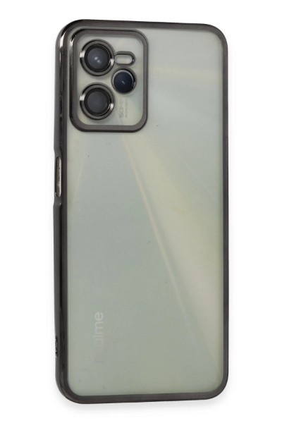 Newface Realme C35 Kılıf Razer Lensli Silikon - Siyah resmi