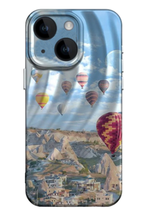 Newface iPhone 15 Kılıf Crew Desenli Kapak - Kapadokya resmi