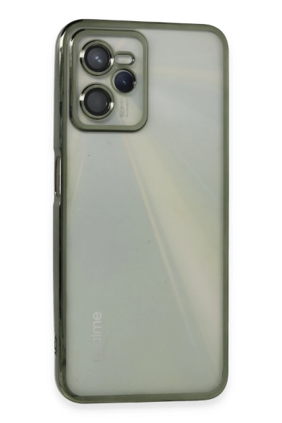 Newface Realme C35 Kılıf Razer Lensli Silikon - Yeşil resmi