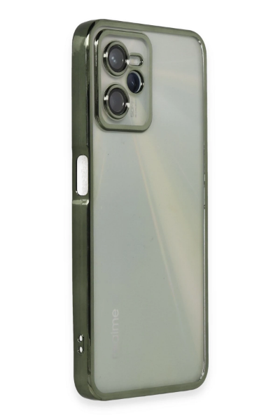 Newface Realme C35 Kılıf Razer Lensli Silikon - Yeşil resmi