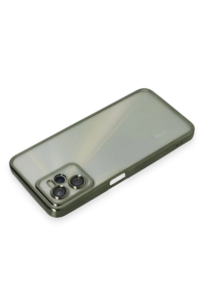 Newface Realme C35 Kılıf Razer Lensli Silikon - Yeşil resmi