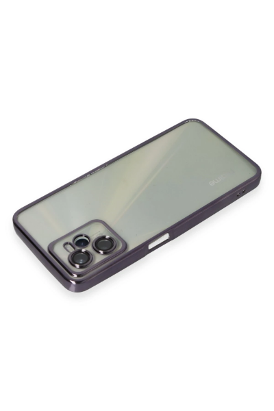 Newface Realme C35 Kılıf Razer Lensli Silikon - Mor resmi