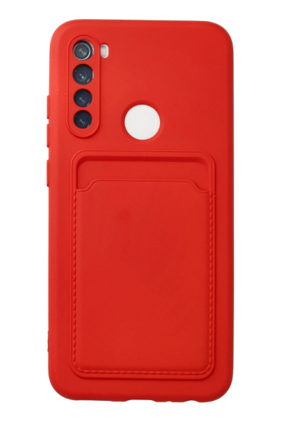 Newface Xiaomi Redmi Note 8 Kılıf Kelvin Kartvizitli Silikon - Kırmızı resmi