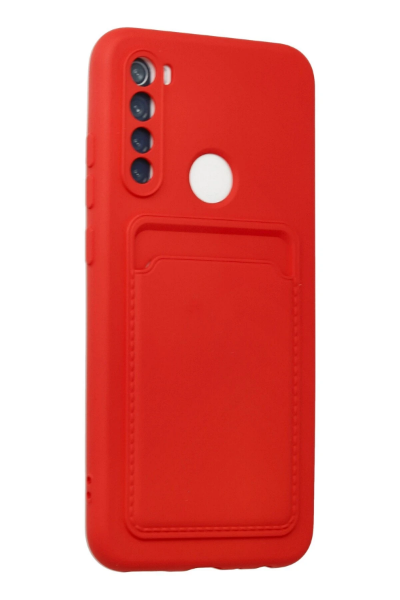 Newface Xiaomi Redmi Note 8 Kılıf Kelvin Kartvizitli Silikon - Kırmızı resmi