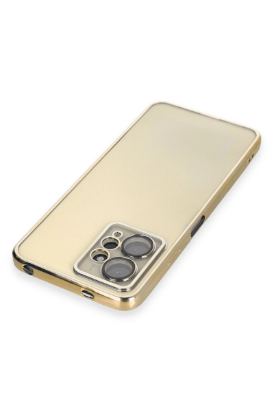 Newface Xiaomi Redmi Note 12 4G Kılıf Razer Lensli Silikon - Gold resmi