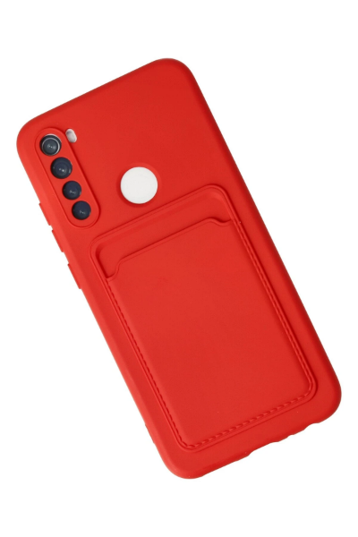 Newface Xiaomi Redmi Note 8 Kılıf Kelvin Kartvizitli Silikon - Kırmızı resmi