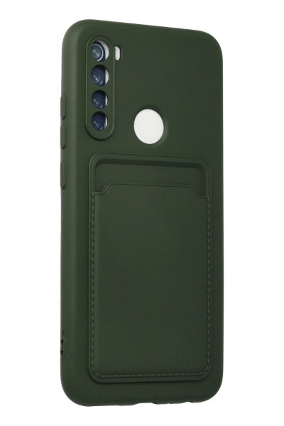Newface Xiaomi Redmi Note 8 Kılıf Kelvin Kartvizitli Silikon - Koyu Yeşil resmi