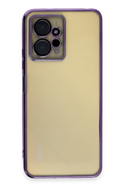 Newface Xiaomi Redmi Note 12 4G Kılıf Razer Lensli Silikon - Mor resmi