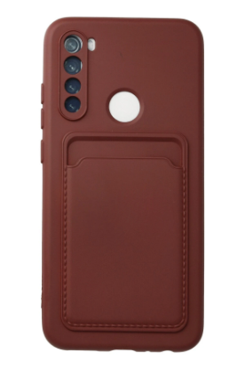 Newface Xiaomi Redmi Note 8 Kılıf Kelvin Kartvizitli Silikon - Bordo resmi
