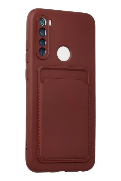 Newface Xiaomi Redmi Note 8 Kılıf Kelvin Kartvizitli Silikon - Bordo resmi