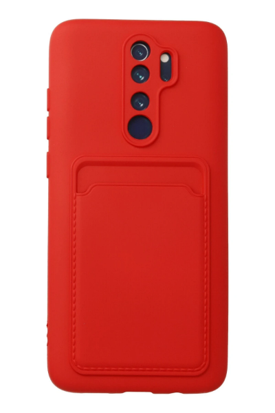 Newface Xiaomi Redmi Note 8 Pro Kılıf Kelvin Kartvizitli Silikon - Kırmızı resmi