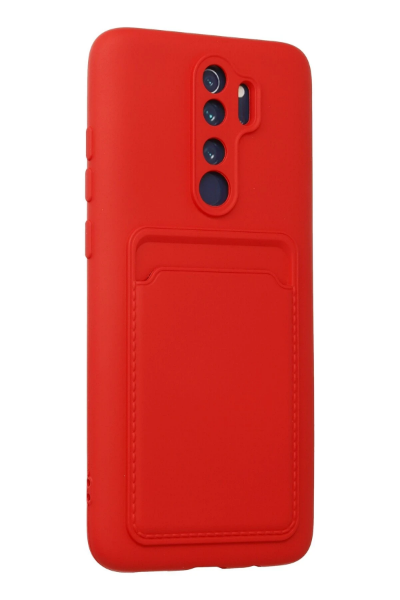 Newface Xiaomi Redmi Note 8 Pro Kılıf Kelvin Kartvizitli Silikon - Kırmızı resmi