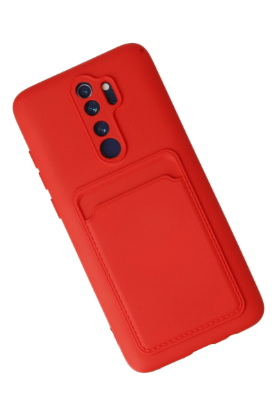 Newface Xiaomi Redmi Note 8 Pro Kılıf Kelvin Kartvizitli Silikon - Kırmızı resmi