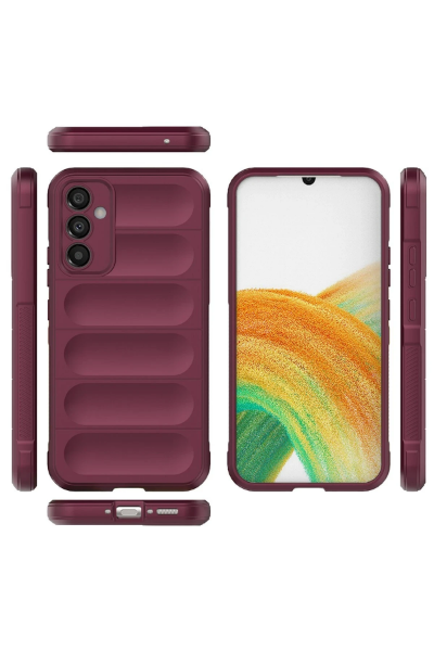 Newface Samsung Galaxy A05S Kılıf Optimum Silikon - Bordo resmi