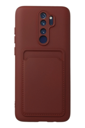Newface Xiaomi Redmi Note 8 Pro Kılıf Kelvin Kartvizitli Silikon - Bordo resmi