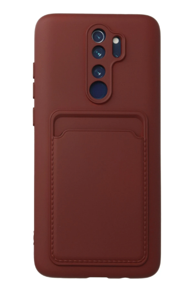 Newface Xiaomi Redmi Note 8 Pro Kılıf Kelvin Kartvizitli Silikon - Bordo resmi