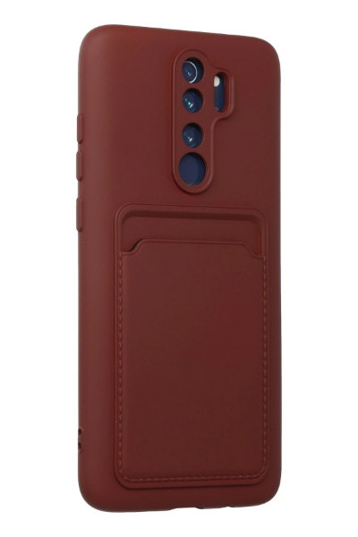 Newface Xiaomi Redmi Note 8 Pro Kılıf Kelvin Kartvizitli Silikon - Bordo resmi