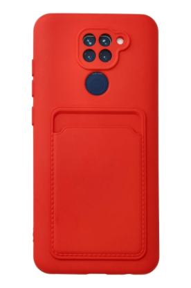 Newface Xiaomi Redmi Note 9 Kılıf Kelvin Kartvizitli Silikon - Kırmızı resmi