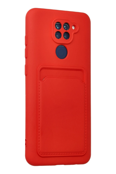 Newface Xiaomi Redmi Note 9 Kılıf Kelvin Kartvizitli Silikon - Kırmızı resmi