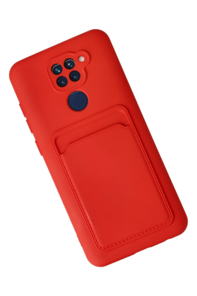 Newface Xiaomi Redmi Note 9 Kılıf Kelvin Kartvizitli Silikon - Kırmızı resmi