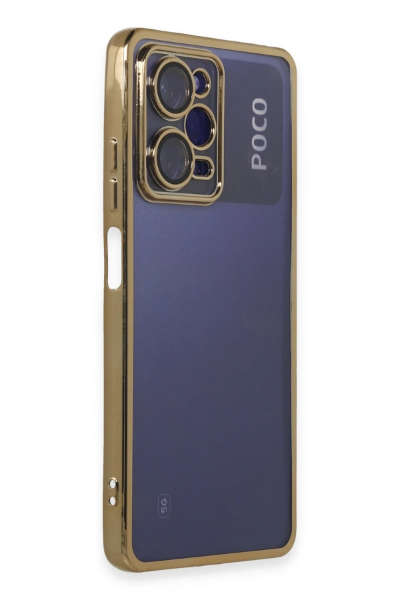 Newface Xiaomi Poco X5 Pro 5G Kılıf Razer Lensli Silikon - Gold resmi