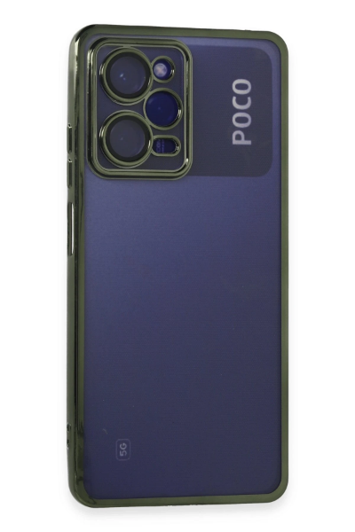 Newface Xiaomi Poco X5 Pro 5G Kılıf Razer Lensli Silikon - Yeşil resmi