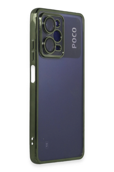 Newface Xiaomi Poco X5 Pro 5G Kılıf Razer Lensli Silikon - Yeşil resmi