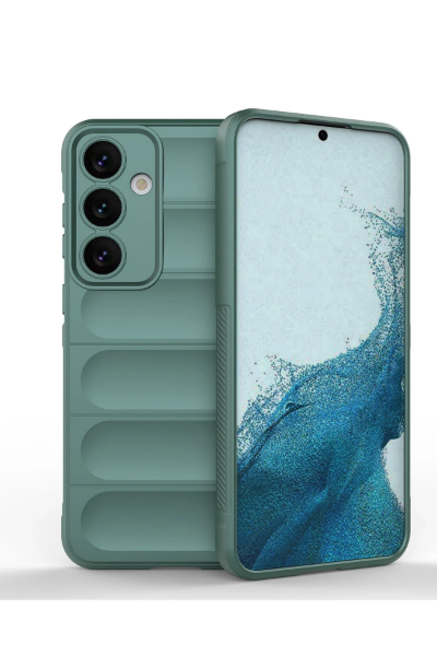 Newface Samsung Galaxy S24 Kılıf Optimum Silikon - Koyu Yeşil resmi