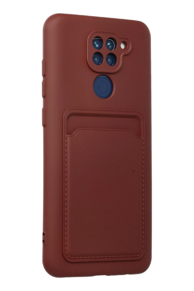 Newface Xiaomi Redmi Note 9 Kılıf Kelvin Kartvizitli Silikon - Bordo resmi