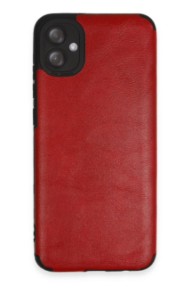 Newface Samsung Galaxy A04E Kılıf Loop Deri Silikon - Kırmızı resmi