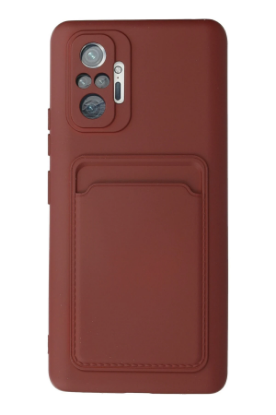 Newface Xiaomi Redmi Note 10 Pro Kılıf Kelvin Kartvizitli Silikon - Bordo resmi