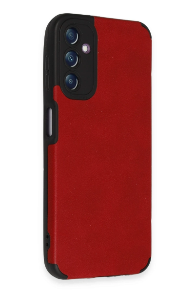 Newface Samsung Galaxy A14 4G Kılıf Loop Deri Silikon - Kırmızı resmi