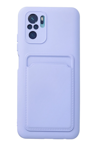 Newface Xiaomi Redmi Note 10S Kılıf Kelvin Kartvizitli Silikon - Lila resmi