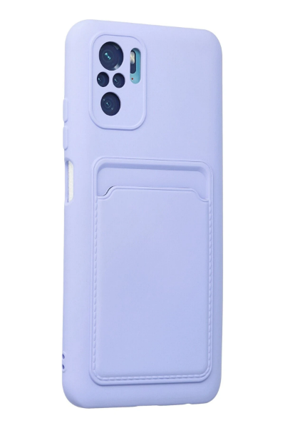 Newface Xiaomi Redmi Note 10S Kılıf Kelvin Kartvizitli Silikon - Lila resmi