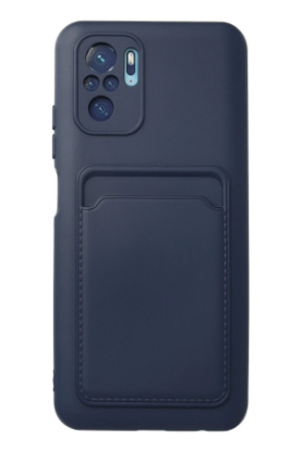 Newface Xiaomi Redmi Note 10S Kılıf Kelvin Kartvizitli Silikon - Lacivert resmi