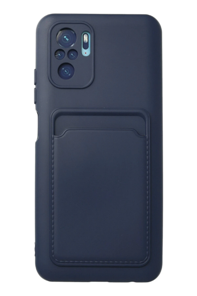 Newface Xiaomi Redmi Note 10S Kılıf Kelvin Kartvizitli Silikon - Lacivert resmi