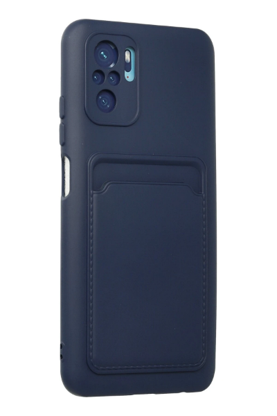 Newface Xiaomi Redmi Note 10S Kılıf Kelvin Kartvizitli Silikon - Lacivert resmi