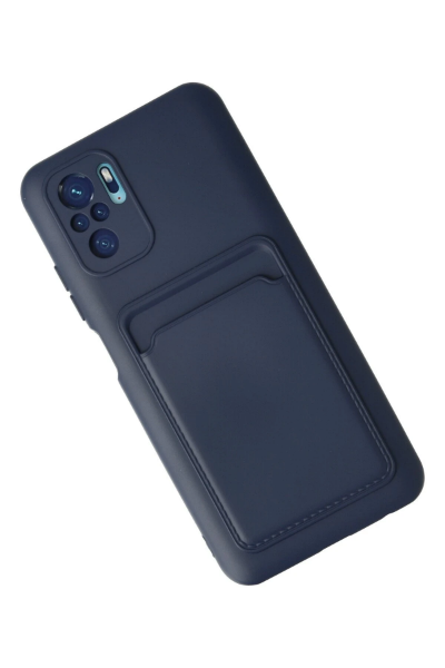Newface Xiaomi Redmi Note 10S Kılıf Kelvin Kartvizitli Silikon - Lacivert resmi