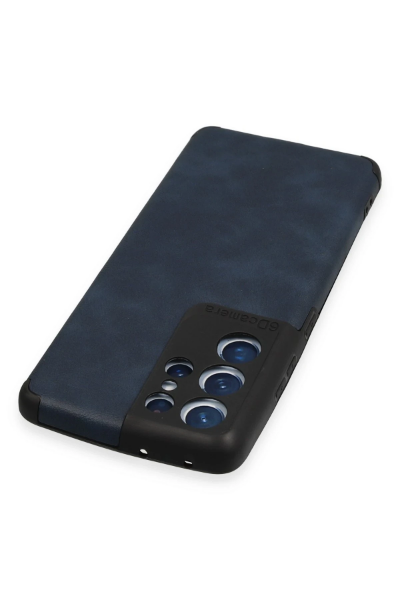 Newface Samsung Galaxy S21 Ultra Kılıf Loop Deri Silikon - Lacivert resmi