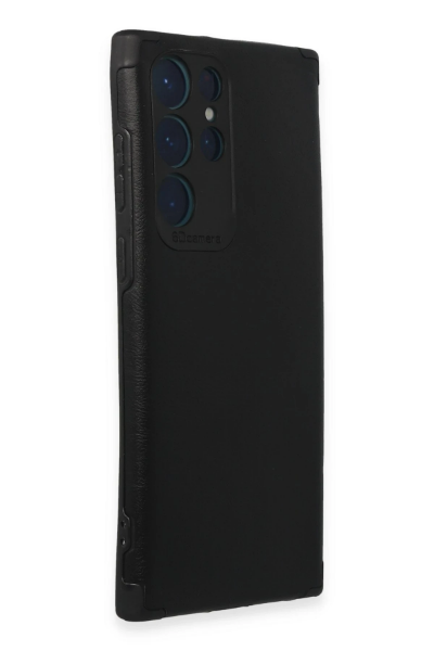Newface Samsung Galaxy S22 Ultra Kılıf Loop Deri Silikon - Siyah resmi