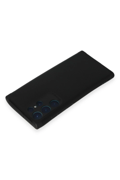 Newface Samsung Galaxy S22 Ultra Kılıf Loop Deri Silikon - Siyah resmi