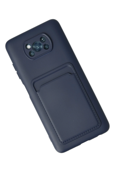 Newface Xiaomi Pocophone X3 Kılıf Kelvin Kartvizitli Silikon - Lacivert resmi